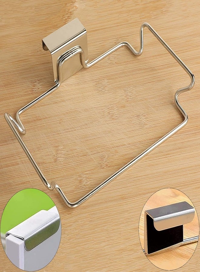 KolorFish Stainless Steel Trash Holder for Kitchen Cabinets, Doors and Cupboards - Under Sink Garbage Rack (Silver) - Image 4